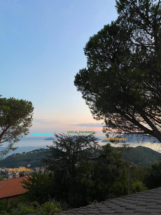 Il Mare Nel Bosco Appartamento Con Terrazza Nella Natura, Vista Mare, Lerici E Isole Eksteriør bilde
